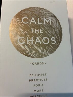 Calm the Chaos Cards - Gold on Light Blue RESERVED FOR dang